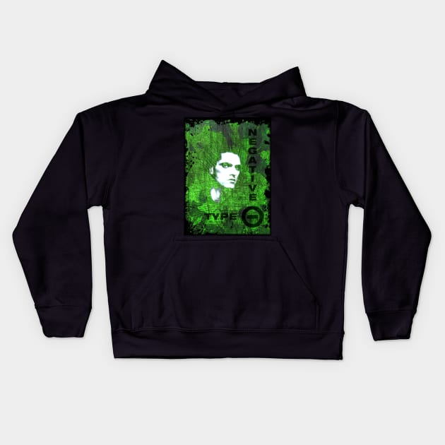 Type O Negative - Peter Steele - (Creepy Green) Light Version. Kids Hoodie by OriginalDarkPoetry